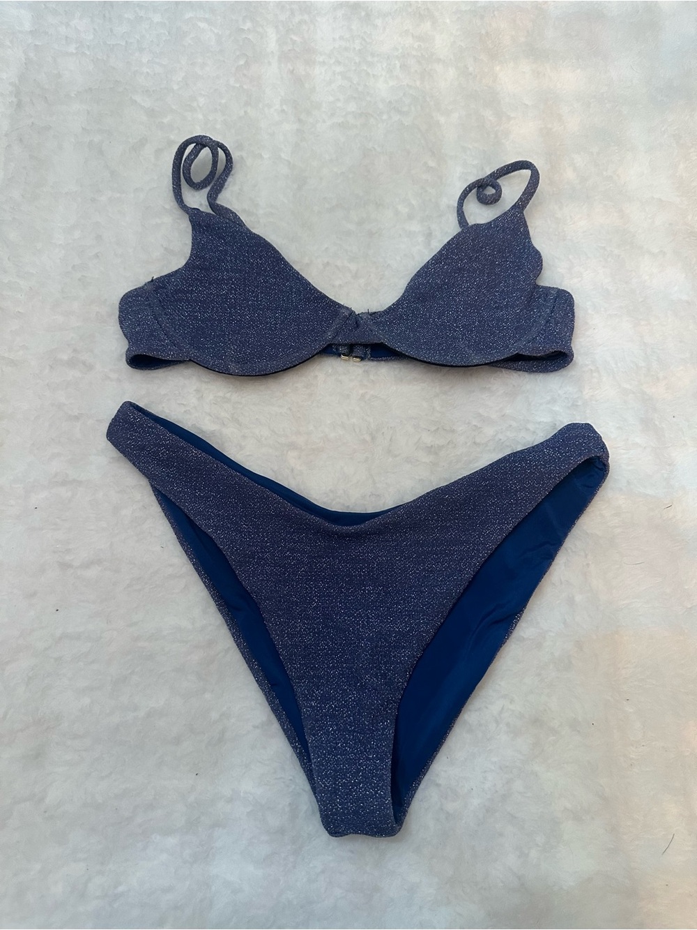 Beach Riot Purple Shimmer Underwire Bikini Set - Picture 4 of 12